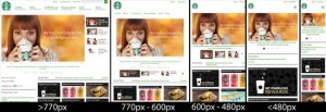 Starbucks responsive website voorbeeld
