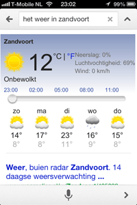 Het weer in Zandvoort