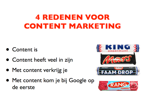 Content is Snoep - door Arend Landman