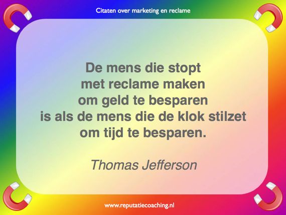 Ongekend Marketing citaten en reclame quotes, ook spreuken, aforismen en JV-31