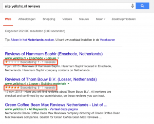 Reviews op yelloho.nl